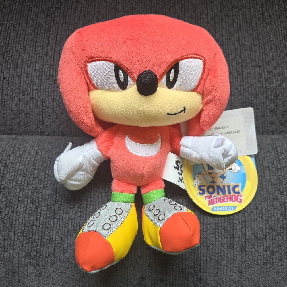 Sonic the Hedgehog Knuckles Plush Jakks Pacific Tags